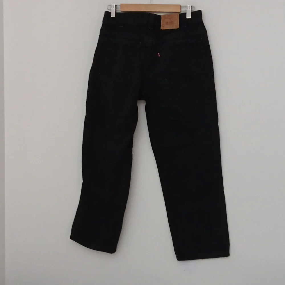 Levi's 550 Jeans Men's Size *33 x 28 Black Husky Relaxed Fit Made In USA Pre-own